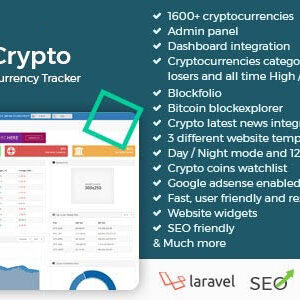 دانلوداسکریپت Crypto Currency Tracker پلتفرم کامل ارز های دیجیتال نسخه ۷/۱ (کپی)